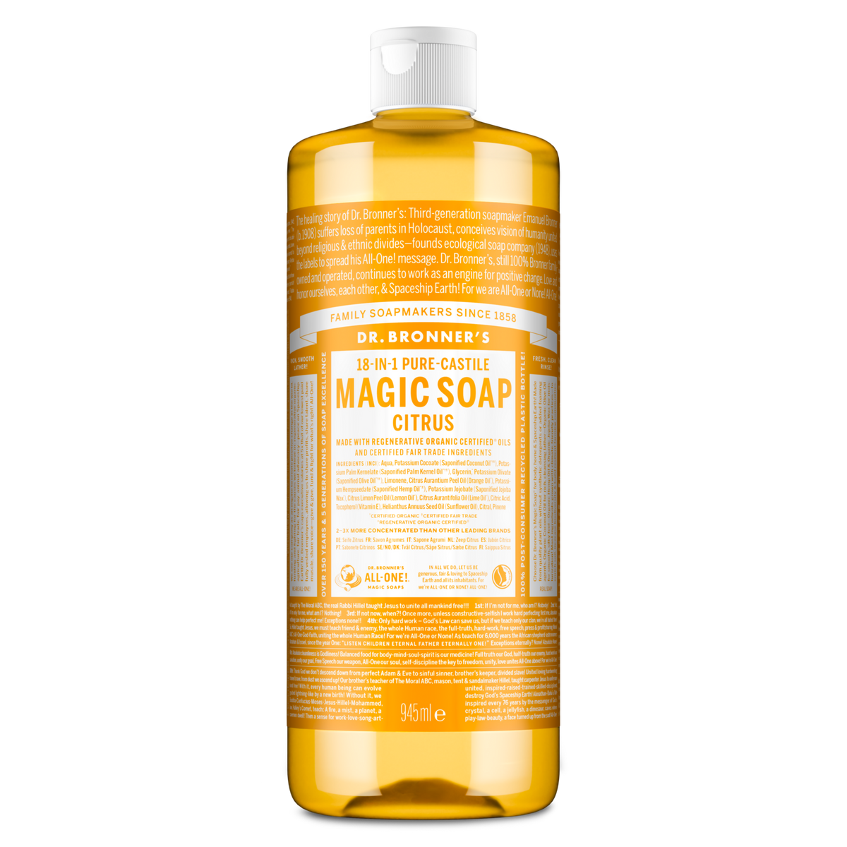 Citrus Orange Pure-Castile Magic Soap