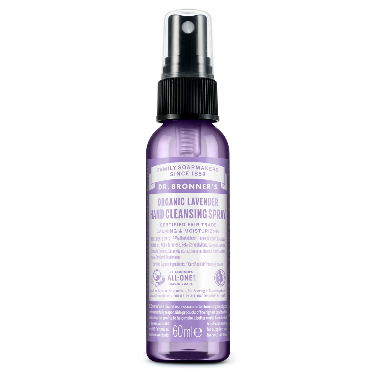 Lavender Organic Hand Cleansing Spray