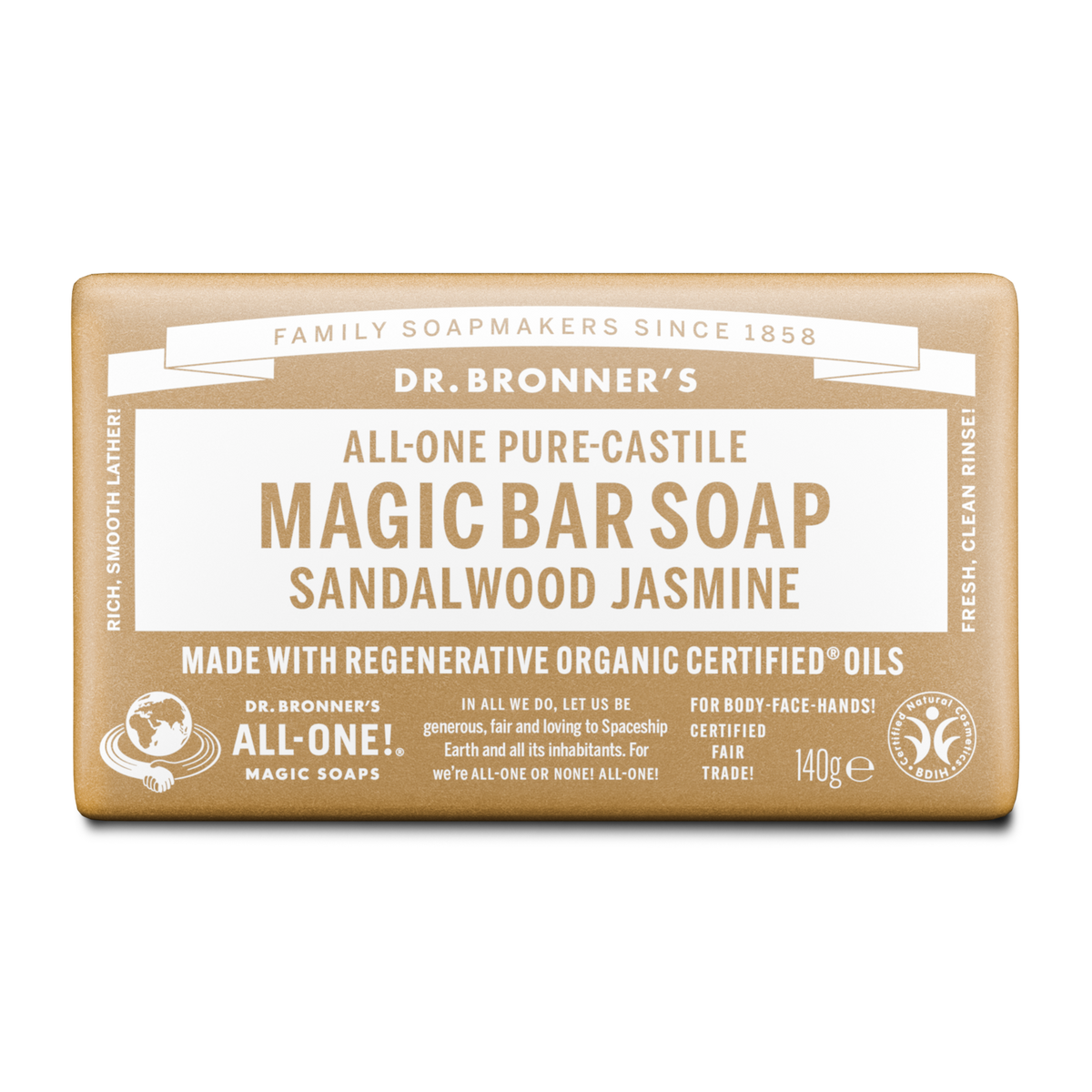 Sandalwood Jasmine Pure-Castile Magic Bar Soap