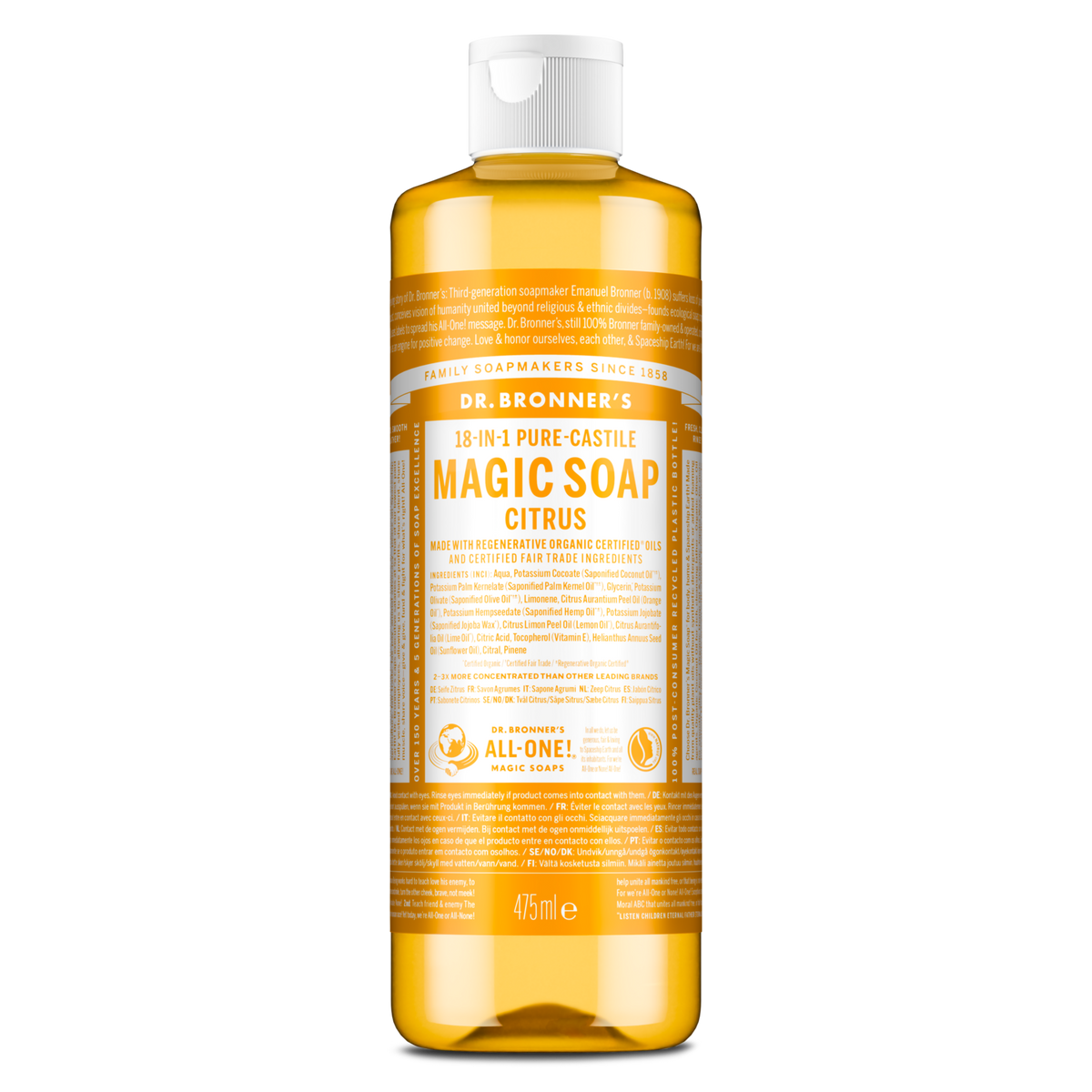 Citrus Orange Pure-Castile Magic Soap