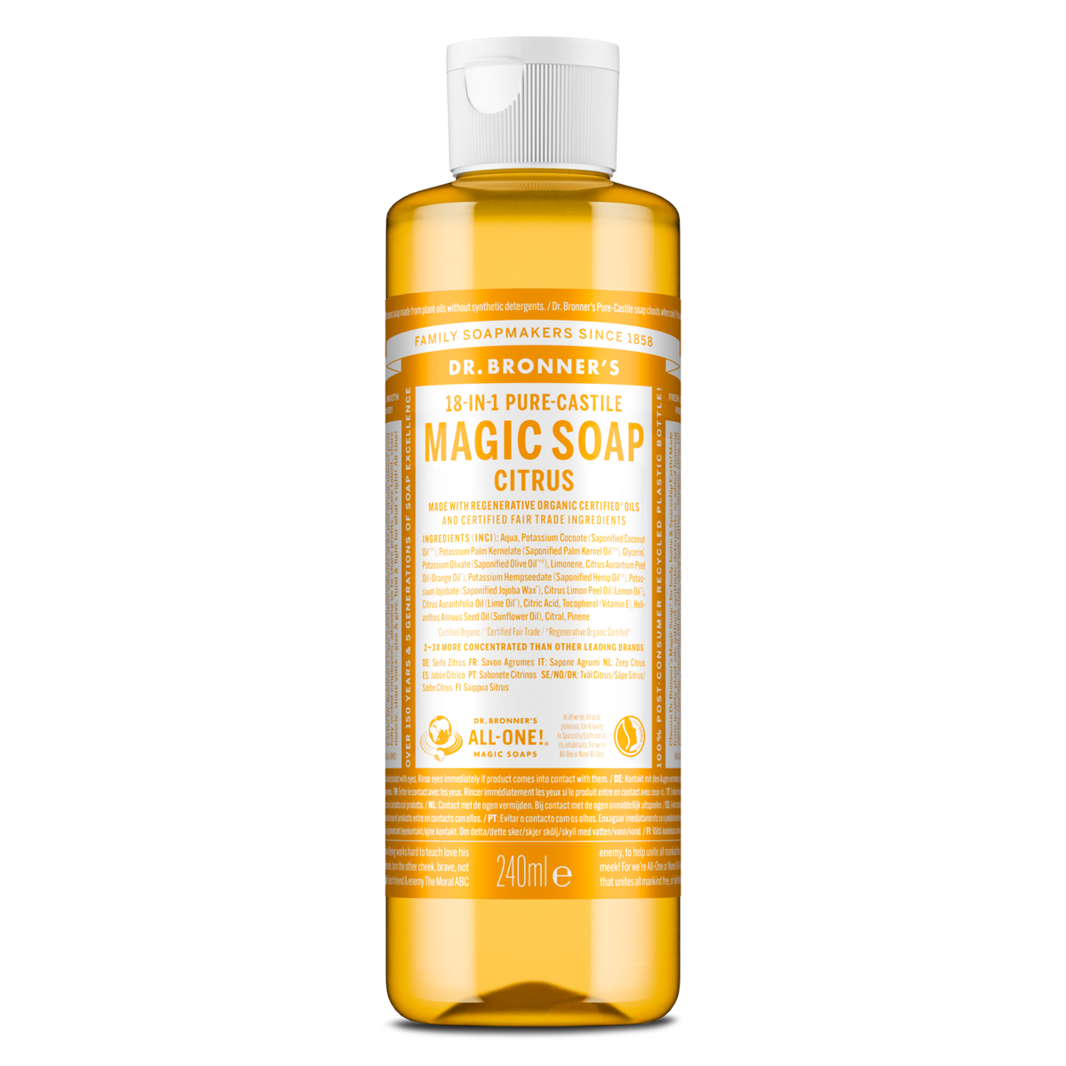 Citrus Orange Pure-Castile Magic Soap